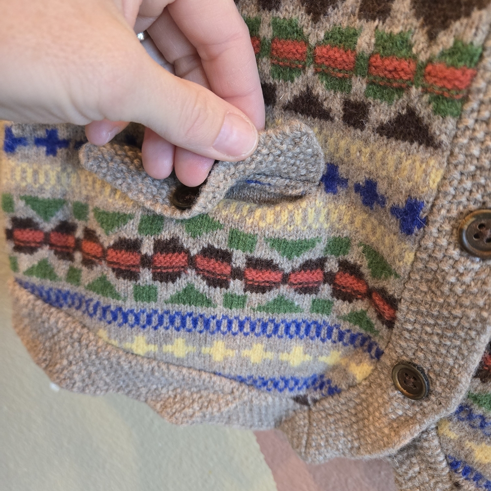 Ralph Lauren Rugby Fair Isle 100% Wool Sweater Vest Small - Picture 5 of 6